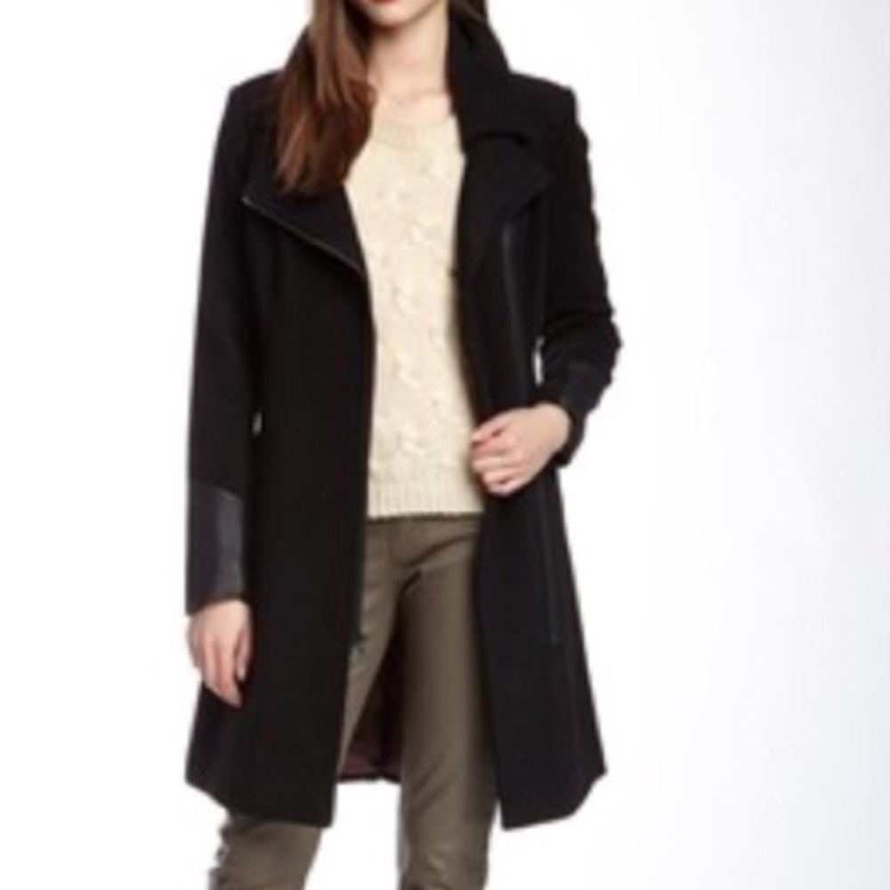 Marc New York Andrew Marc Black mixed media coat 6
