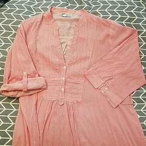 Back Road Ramble Tunic in Red Stripes