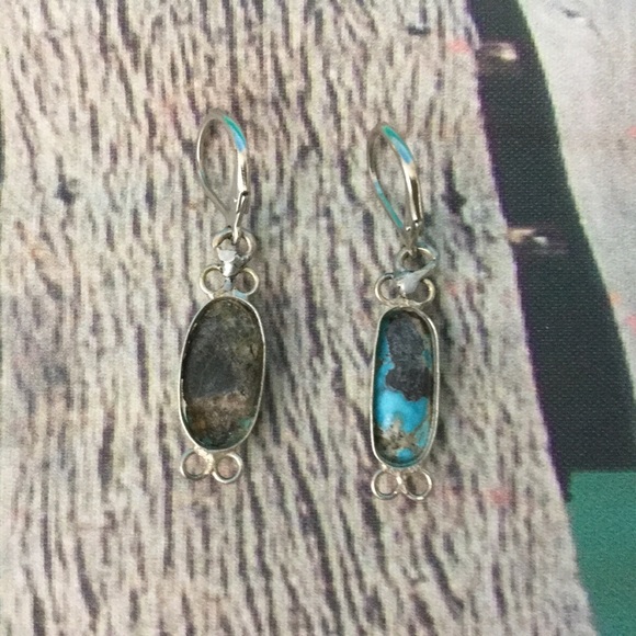 Persian Turquoise Earrings - Picture 2 of 3