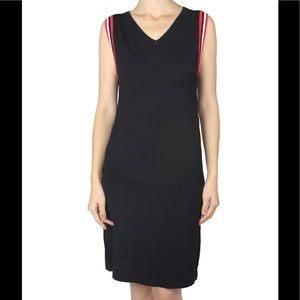 V neck sleeveless knitted sportswear dress