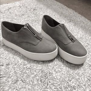 VINCE slip on sneakers with zipper detail
