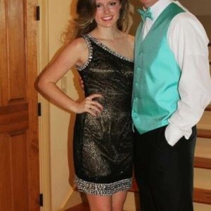 Black sequin dress