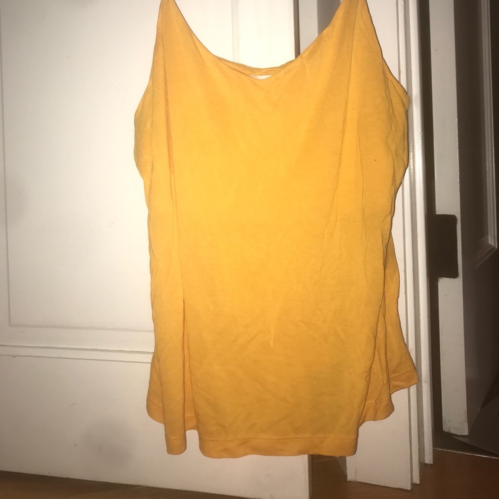 h&m orange yellow tank top