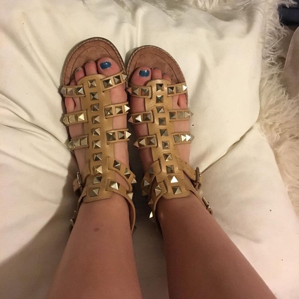 Spiked gladiator sandals