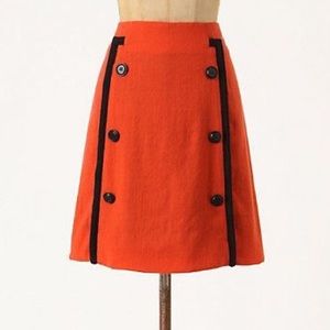 Anthropologie Girls of Savoy Piped Sailor Skirt