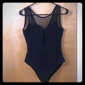 Black Mesh Bodysuit