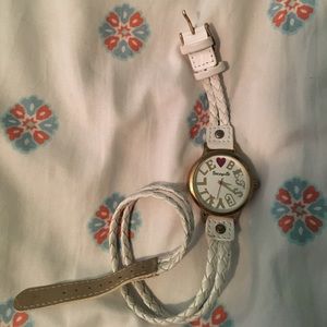 Betsey Johnson White Wrap Watch