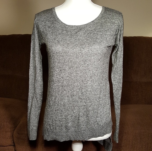 Express Sweaters - Express Charcoal Gray Lightweight Sweater