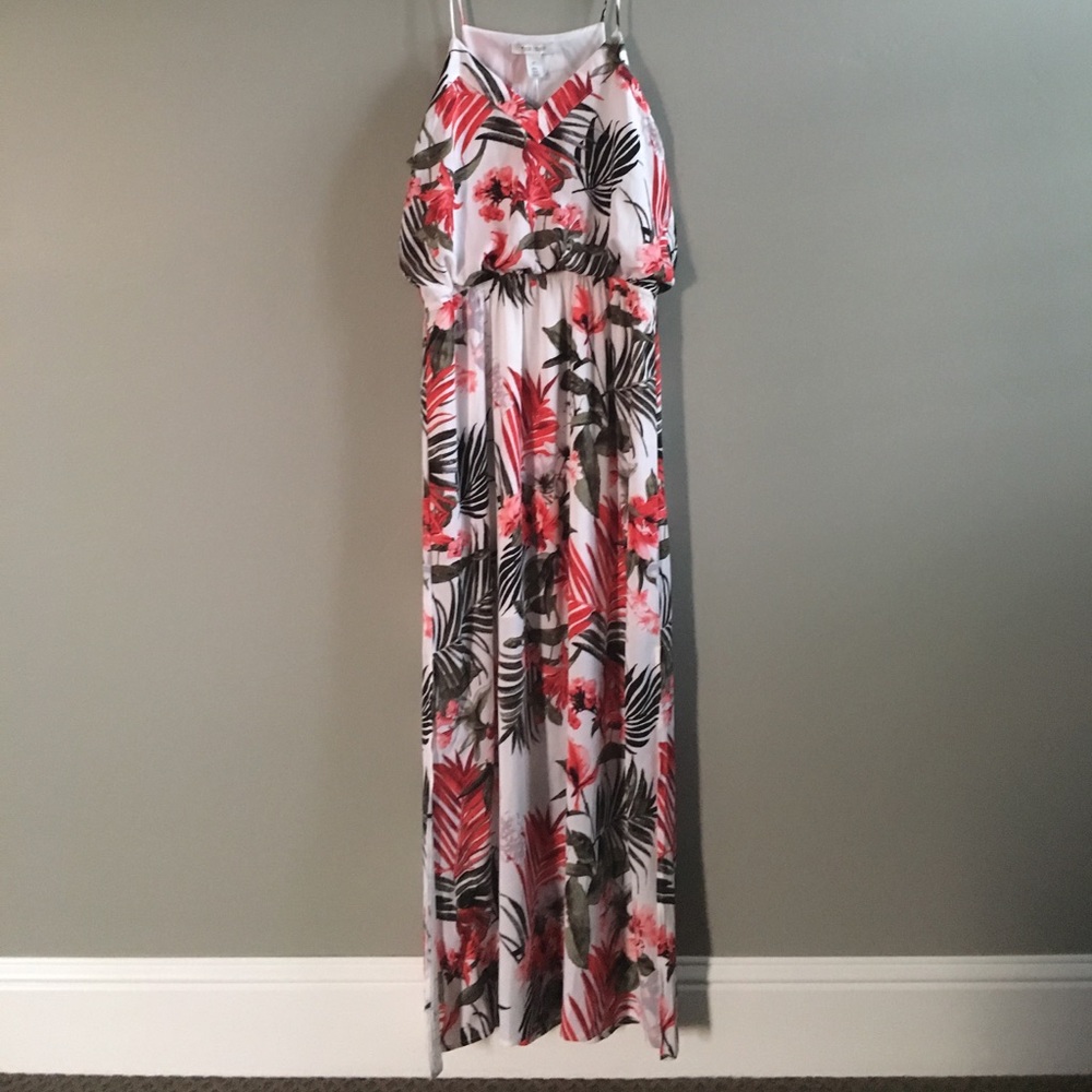 tropical colors maxi dress