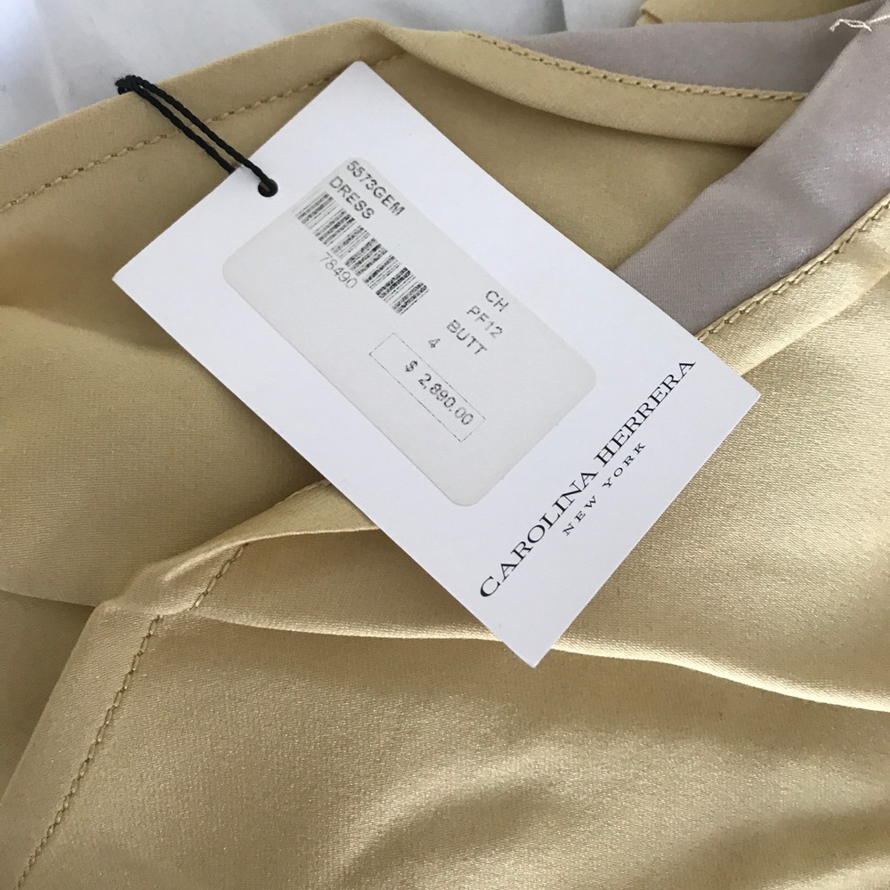 Carolina Herrera gold midi formal dress-never worn
