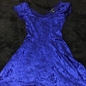 Blue Velvet Dress