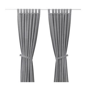 IKEA Lenda gray curtains