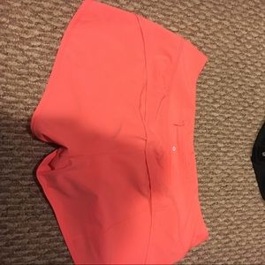 Coral/pink lulu lemon shorts