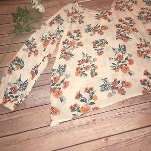 Ivory floral top