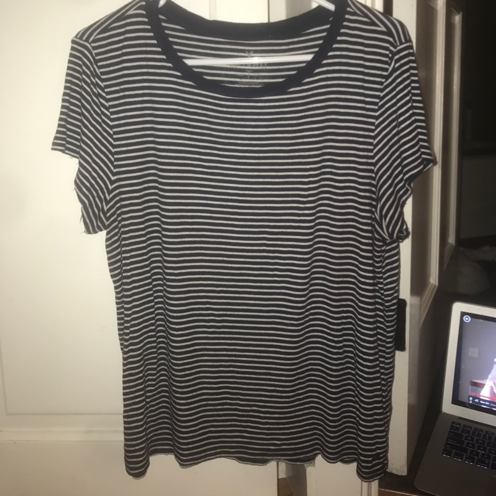 american eagle slouchy striped tee