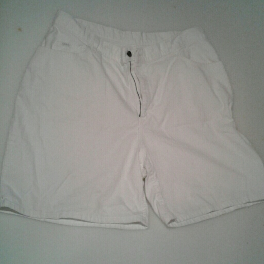 Lee, White 100% Cotton, Sz 22 Women's Denim Shorts