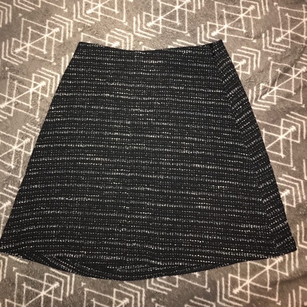 Loft Blue and White Circle Skirt