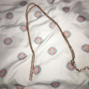 Long Sparkly Pendant Necklace