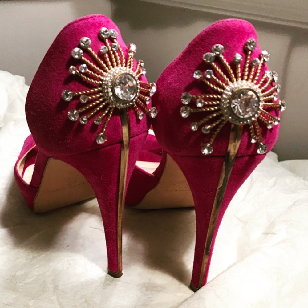 Showstopping brian Atwood heels jewelled