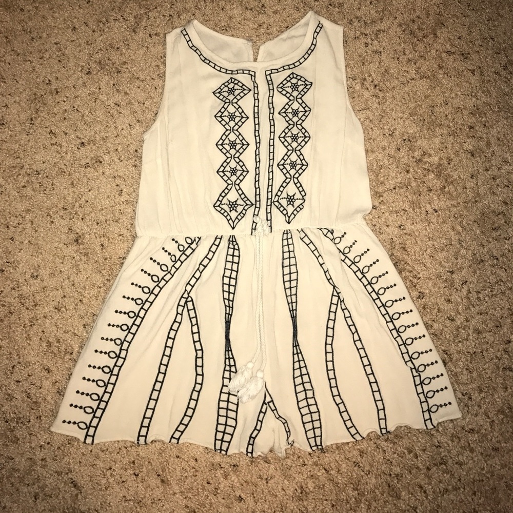 Black and white romper.
