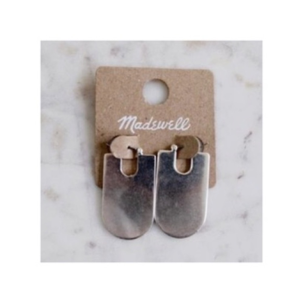 Silver flat earrings