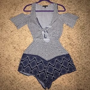 Blue Kendall & Kylie romper