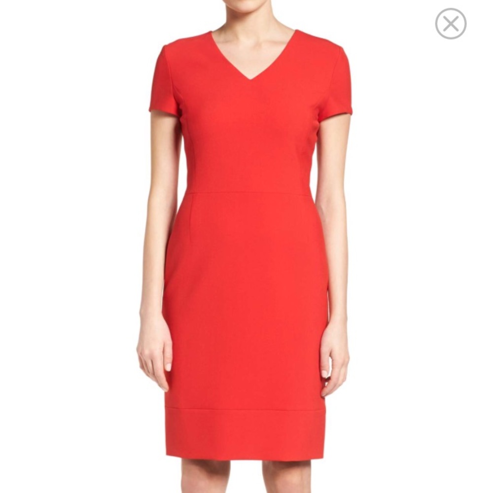 Hugo Boss Red Demida Sheath Dress