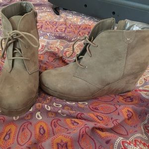 Tan Suede Booties
