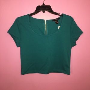 Zip up crop top