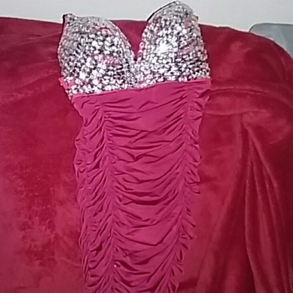 Gorgeous red dress silver top