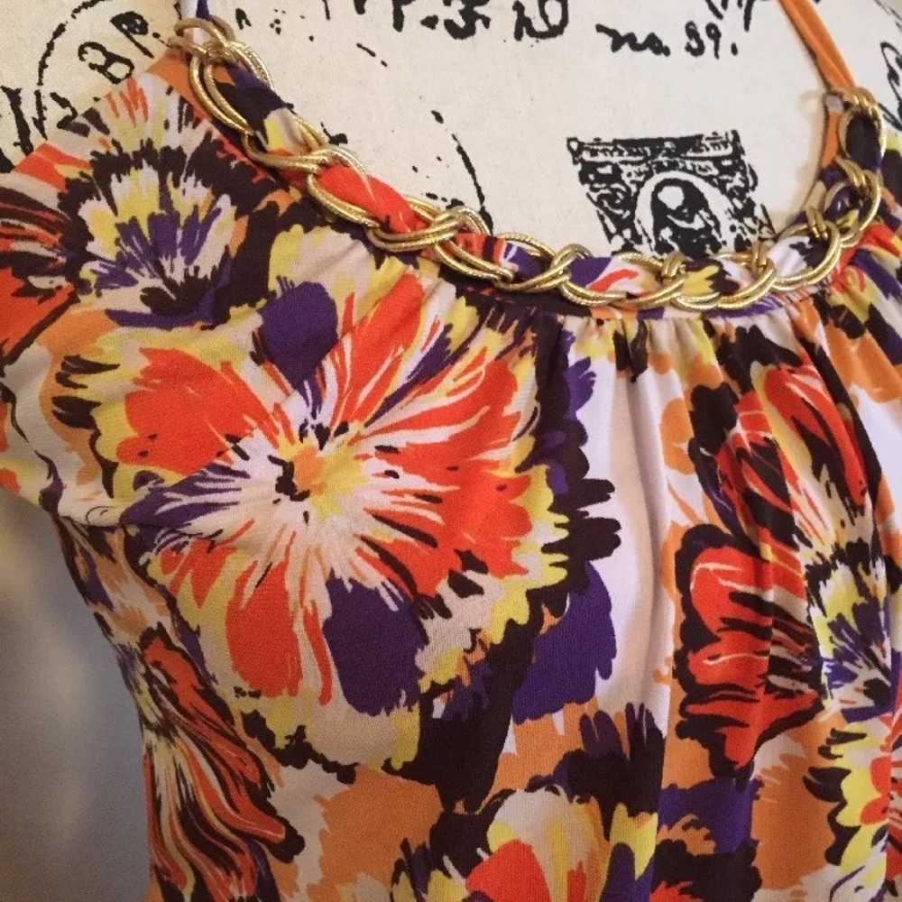 *2/$10 Sele Summer Halter Floral Top - S