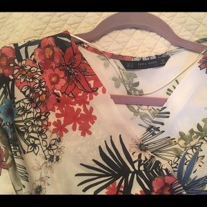 Floral wrap blouse by Zara