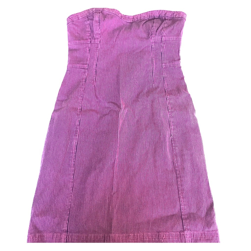 Cotton striped mini dress