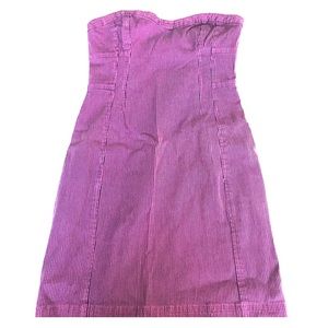 Cotton striped mini dress