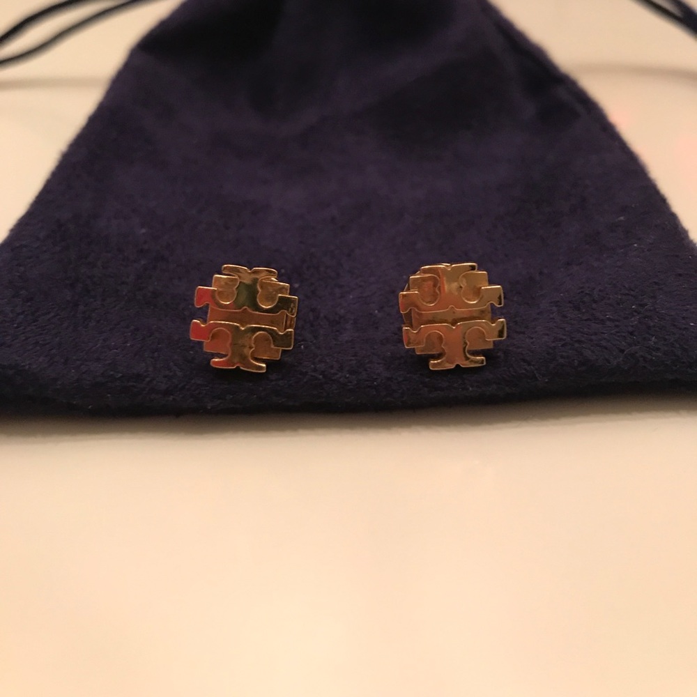 Tory Burch logo earrings