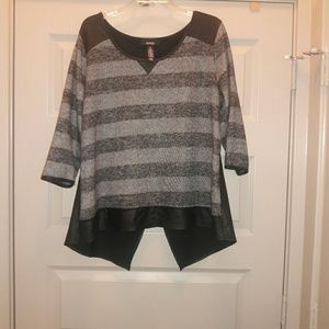 Black and gray striped sweater