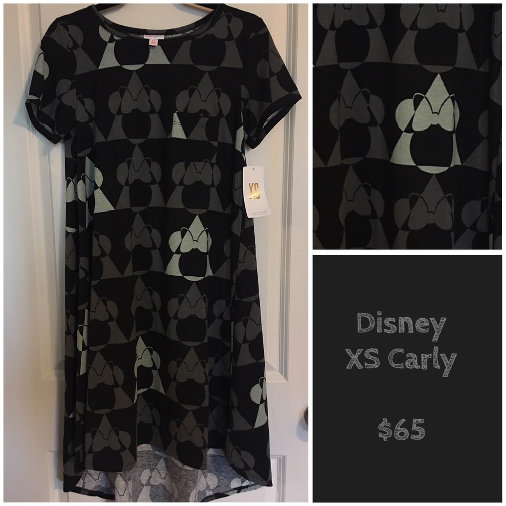 BNWT!! LuLaRoe black and grey Disney Carly!
