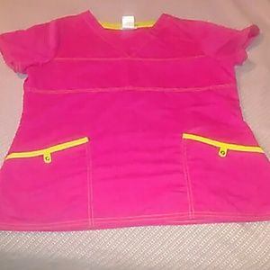 Med cute pink scrubs set