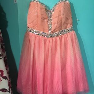 Short pink homecoming dress