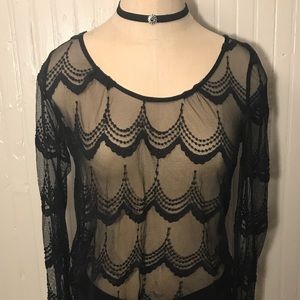 Lace Long Sleeve Top