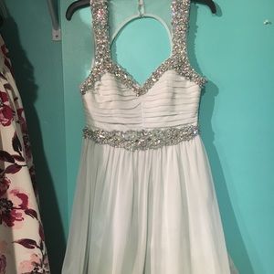 Short mint homecoming dress