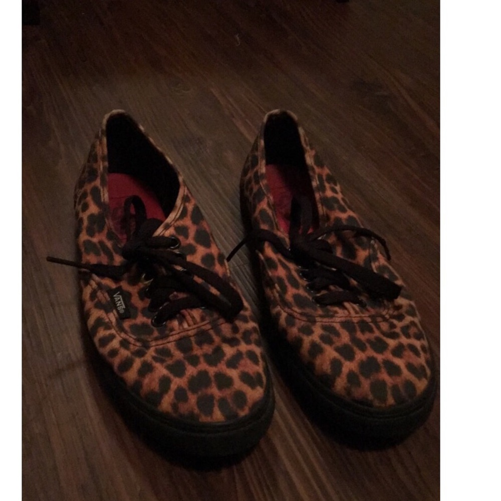 Leopard print vans