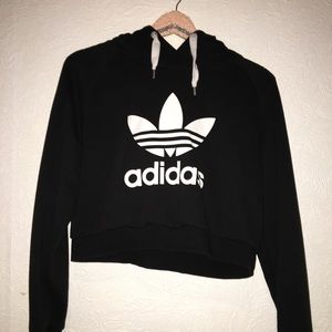 Women's Adidas cropped pull-over hoodie