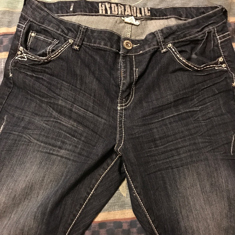 Authentic Hydraulic Distressed Jeans