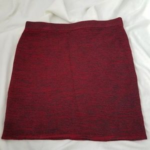 Mossimo red charcoal gray sweater skirt XL