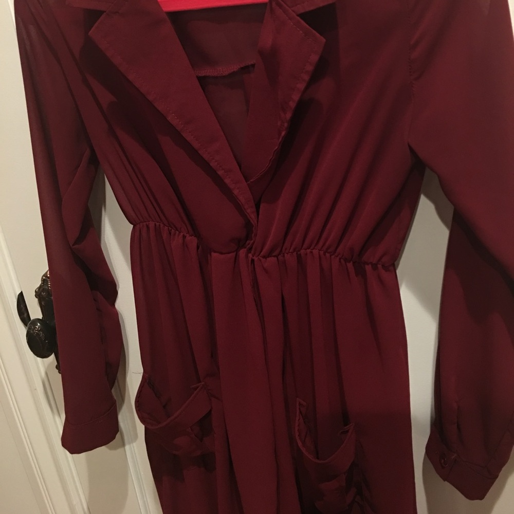 Burgundy dress