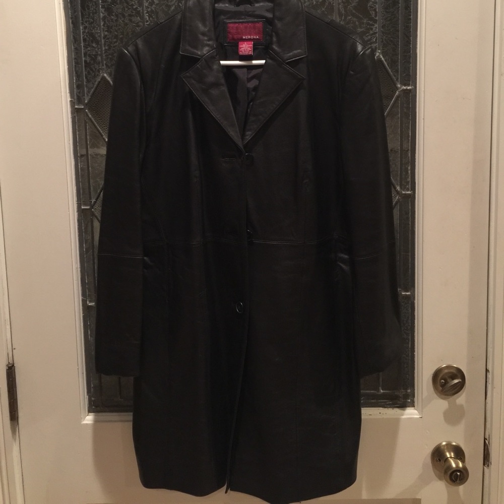 Merona leather coat