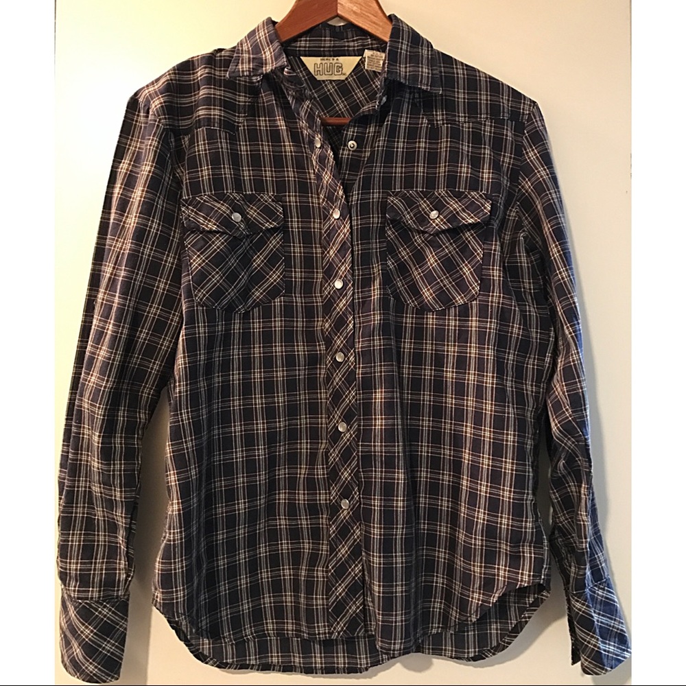 Vintage Western Snap Button-Down Shirt