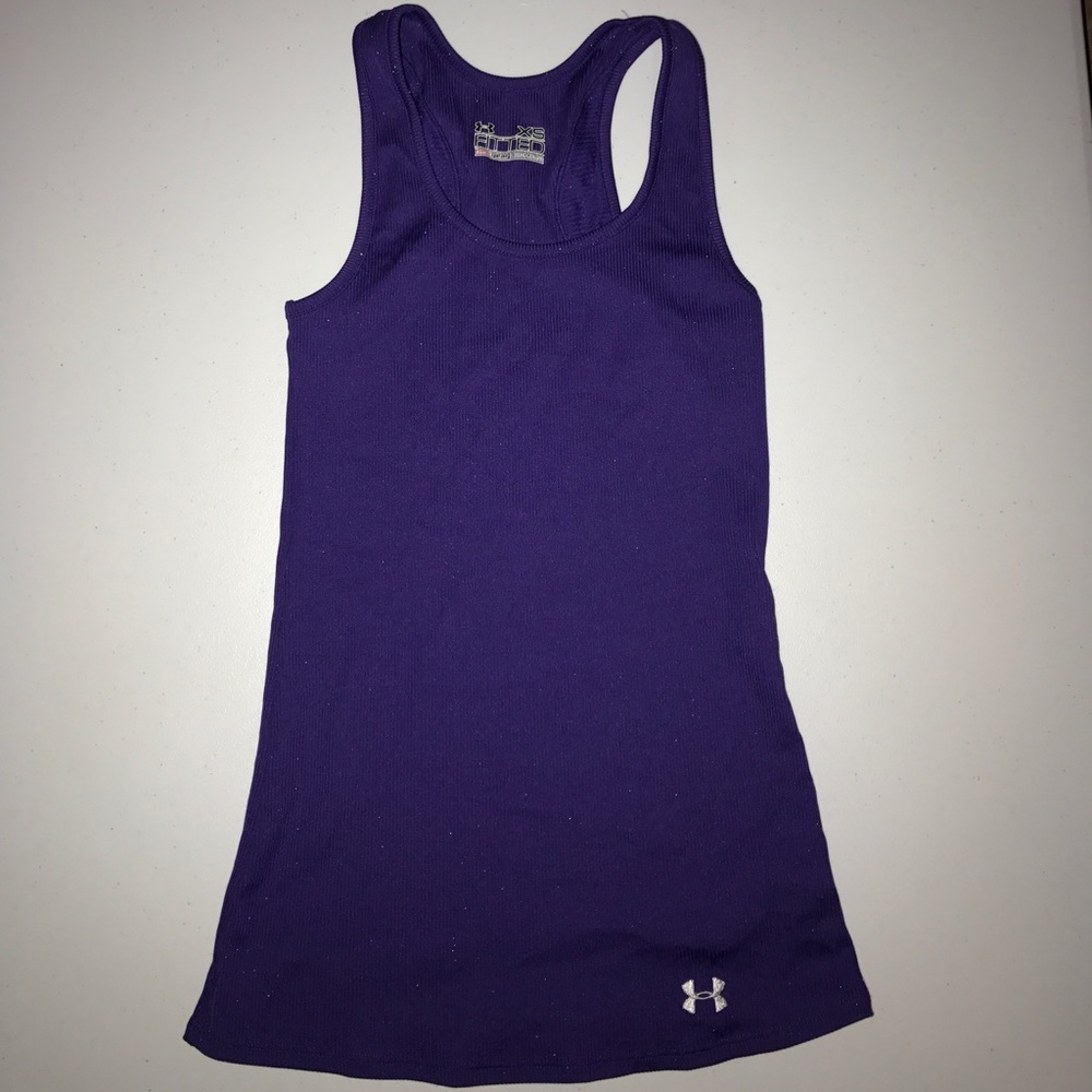 Under Armour Purple Fitted HeatGear Tank Top