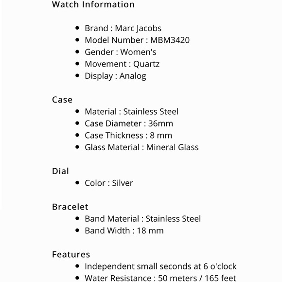 Marc by Marc Jacobs rainbow dexter silver watch - Picture 7 of 8